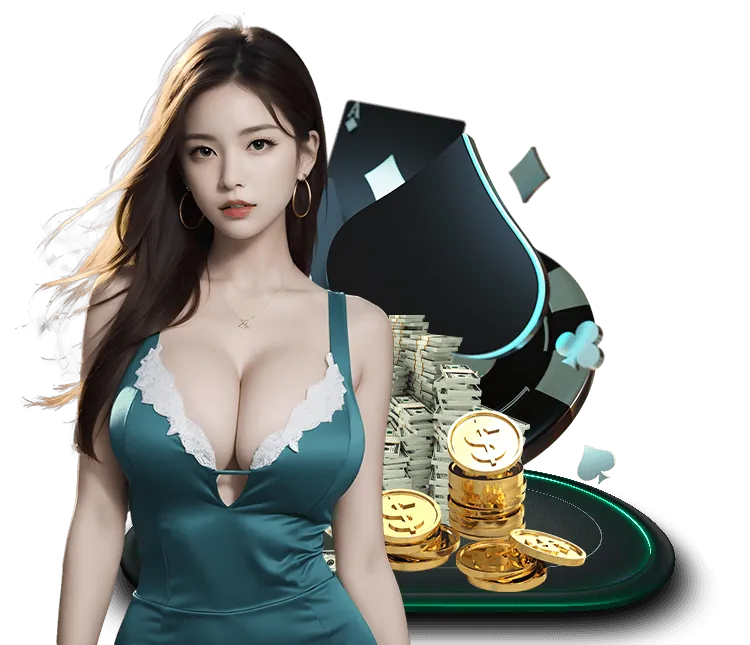 Bàn chơi Baccarat và máy quay slot với hiệu ứng vàng rực rỡ trong sòng bạc trực tuyến ac888